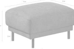 OTTO home Polsterhocker »Sveeva, 73x57 cm, schwarze Metallfüße« langlebiger Webstoff, viele Farben zur Auswahl
