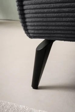 OTTO home Polsterhocker »TVINNU Cord« zur Serie TVINNU, gemütlicher Sitzkomfort, rechteckig, schwarze Füße