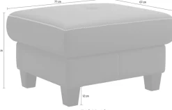 OTTO home Polsterhocker »Varese« Kreuznaht in beige