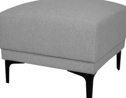 OTTO home Polsterhocker »Xander« 1 Stk. tlg. Breite 58 cm, Soft-Touch Chenille, schwarze Metallfüße