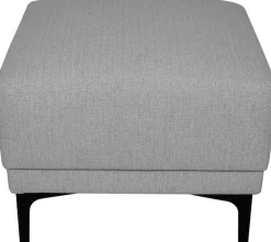 OTTO home Polsterhocker »Xander« 1 Stk. tlg. Breite 58 cm, Soft-Touch Chenille, schwarze Metallfüße