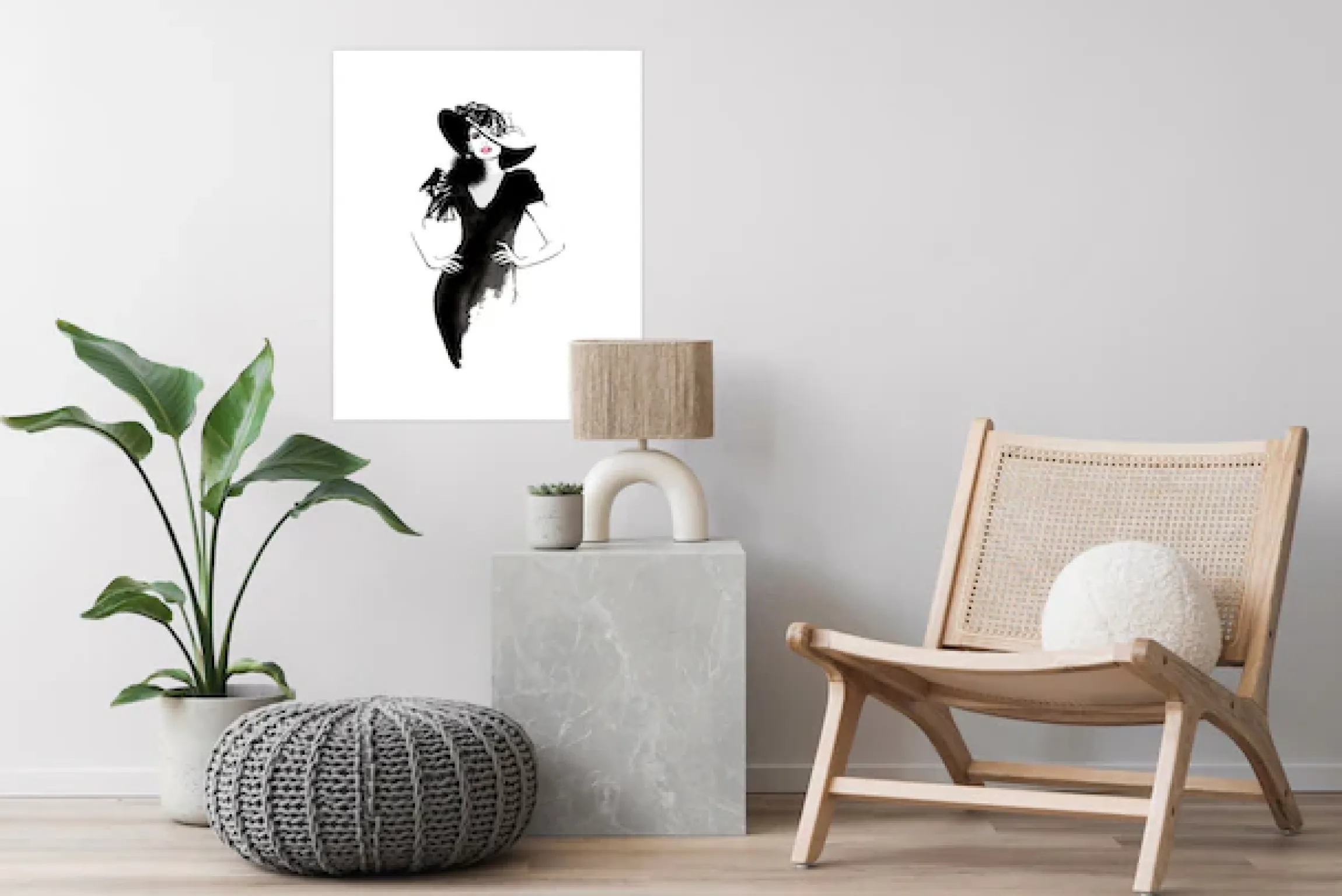 OTTO home Poster »Skizze Hollywood« Bilder von Frauen | Fashion | Frau | Magazincover | Mode | Modebilder 1 Stk. tlg. HD Premium Druck