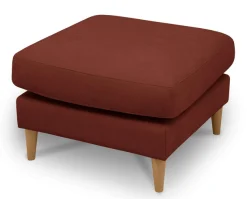 OTTO home Pouf »Finnian« Polsterhocker 70x70 cm, Chenille, Massivholzfüße