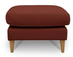 OTTO home Pouf »Finnian« Polsterhocker 70x70 cm, Chenille, Massivholzfüße