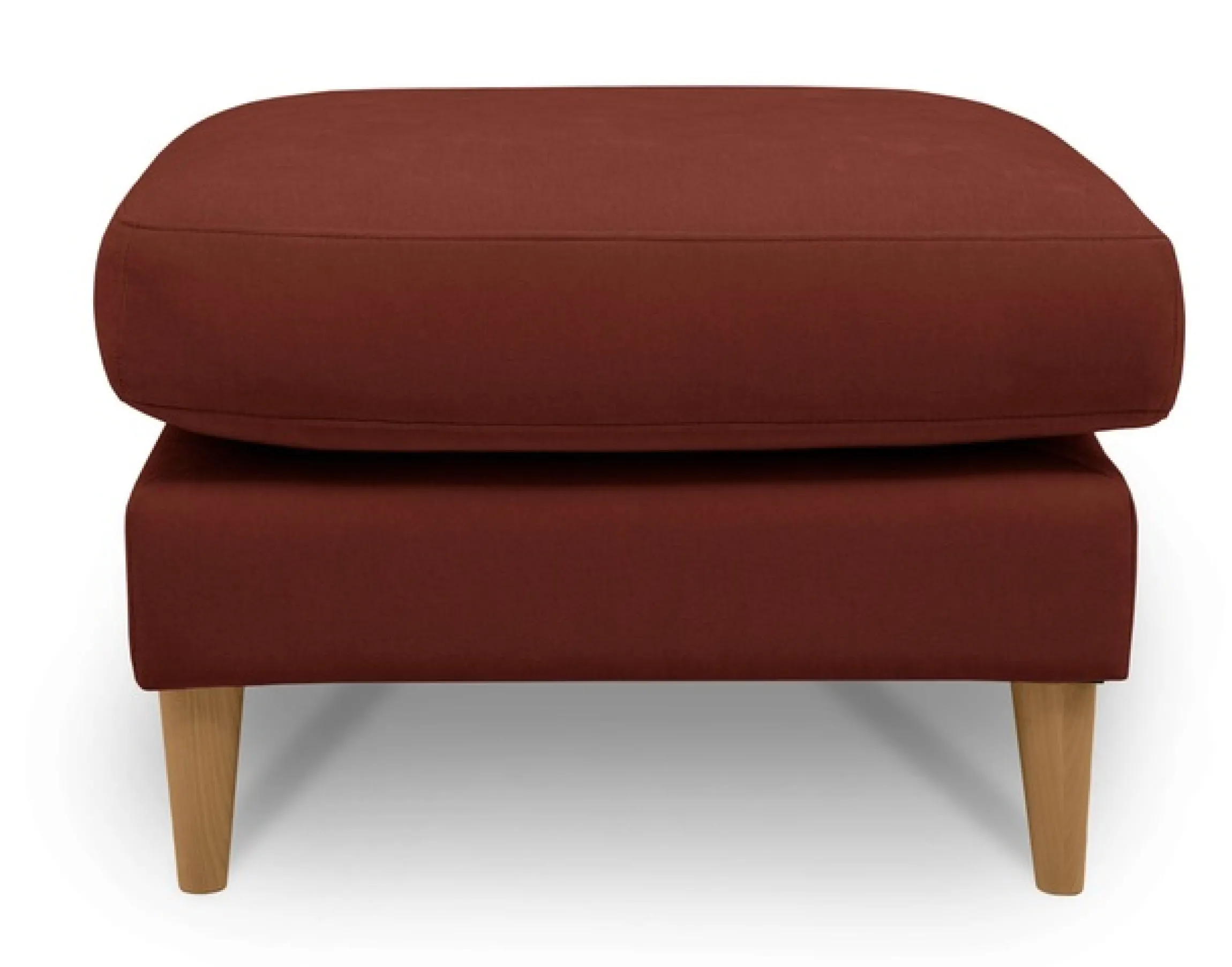 OTTO home Pouf »Finnian« Polsterhocker 70x70 cm, Chenille, Massivholzfüße