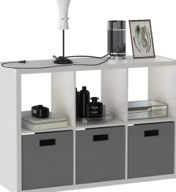 OTTO home Raumteilerregal »IZOLA, Raumteiler, Aktenregal, Würfelregal,« mit 6 Fächern, quer und hochkant stellbar, (B/T/H) 76x37x110 cm