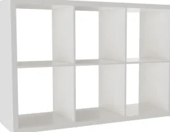 OTTO home Raumteilerregal »IZOLA, Raumteiler, Aktenregal, Würfelregal,« mit 6 Fächern, quer und hochkant stellbar, (B/T/H) 76x37x110 cm