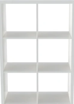OTTO home Raumteilerregal »IZOLA, Raumteiler, Aktenregal, Würfelregal,« mit 6 Fächern, quer und hochkant stellbar, (B/T/H) 76x37x110 cm