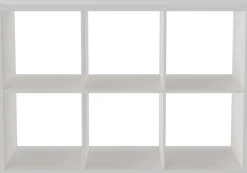 OTTO home Raumteilerregal »IZOLA, Raumteiler, Aktenregal, Würfelregal,« mit 6 Fächern, quer und hochkant stellbar, (B/T/H) 76x37x110 cm