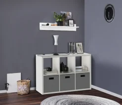 OTTO home Raumteilerregal »IZOLA, Raumteiler, Aktenregal, Würfelregal,« mit 6 Fächern, quer und hochkant stellbar, (B/T/H) 76x37x110 cm