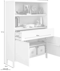 OTTO home Regal »Luven« zertifiziertes Massivholz, Breite 98 cm