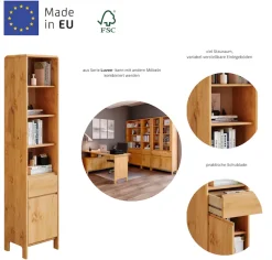 OTTO home Regal »Luven« zertifiziertes Massivholz, Breite 44 cm