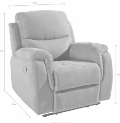 OTTO home Relaxsessel »Diana, TV-Sessel mit Relax- und Liegefunktion, Luxusmicrofaser-Bezug« mit Relaxfunktion und Federkern, hohe Belastbarkeit