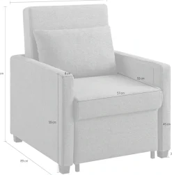 OTTO home Relaxsessel »Jerry« mit Schlaffunktion, als Gästebett und inkl. Kissen