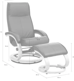 OTTO home Relaxsessel »mit Hocker PARIS Webstoff - OTTO. Verlässliche Qualität.« bestehend aus Sessel und Hocker, 2 Stk. tlg. Relaxfunktion, Dreh- und Kippfunktion, Unser Dauertiefpreis