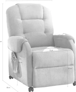 OTTO home Relaxsessel »Tobi, B: 76cm, Mobilitätssessel« mit Relaxfunktion, Federkern & Aufbewahrungstasche
