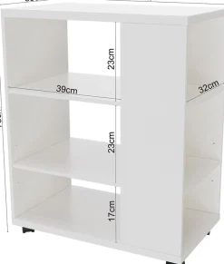 OTTO home Rollwagen »LOKVE, Rollcontainer, Druckertisch, Rollregal,« Rollen feststellbar, 6 Fächer, Höhe 75 cm