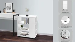 OTTO home Rollwagen »LOKVE, Rollcontainer, Druckertisch, Rollregal,« Rollen feststellbar, 6 Fächer, Höhe 75 cm