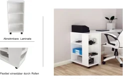 OTTO home Rollwagen »LOKVE, Rollcontainer, Druckertisch, Rollregal,« Rollen feststellbar, 6 Fächer, Höhe 75 cm