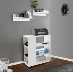 OTTO home Rollwagen »LOKVE, Rollcontainer, Druckertisch, Rollregal,« Rollen feststellbar, 6 Fächer, Höhe 75 cm