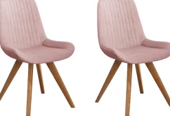OTTO home Schalenstuhl »Bratislava« (Set) 2 Stk.Gestell Eiche massiv geölt, Easy Care-Stoff