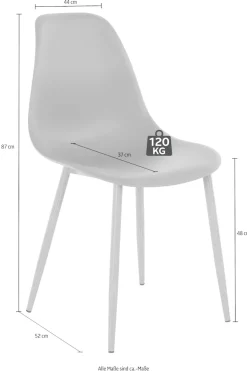 OTTO home Schalenstuhl »Miller« () (2 Stück oder 4 Stück) Sitzschale in Kunststoff