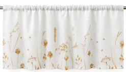 OTTO home Scheibengardine »Rikkert« Stangendurchzug 1 Stk. tlg. Lichtschutz, Leinen-Optik mit Naturmotiv, verschiedene Größen