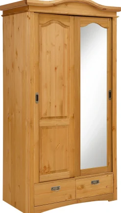 OTTO home Schiebetürenschrank »Konrad« B/H/T ca. 111/207/64 cm,Breite 111 cm, aus massiver, FSC®-zertifizierter Kiefer
