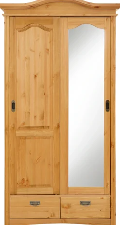 OTTO home Schiebetürenschrank »Konrad« B/H/T ca. 111/207/64 cm,Breite 111 cm, aus massiver, FSC®-zertifizierter Kiefer