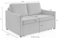 OTTO home Schlafsofa »Anella« mit Cord-Bezug, mit Schlaffunktion, frei im Raum stellbar