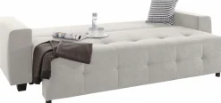OTTO home Schlafsofa »Bella B: 241 cm, Liegefl. 142x194 cm mit Bettkasten & Zierkissen« Schlafcouch mit Gästebett, 2 Zierkissen inklusive, frei stellbar