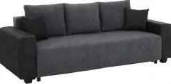 OTTO home Schlafsofa »Bella, B: 241 cm, Liegefl. 142x194 cm« Schlaffunktion, Bettkasten & 2 Zierkissen, Federkern