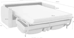 OTTO home Schlafsofa »Bergamons« 2-Sitzer, mit Dauerschlaffunktion, inkl. Federkernmatratze, Lattenrost