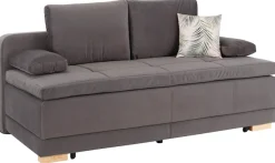 OTTO home Schlafsofa »Berlin, B: 202 cm, Liegefl. 158x200 cm, Boxspring-Dauerschlafsofa« Schlaffunktion, Bettkasten & 2 Zierkissen, Gästebett