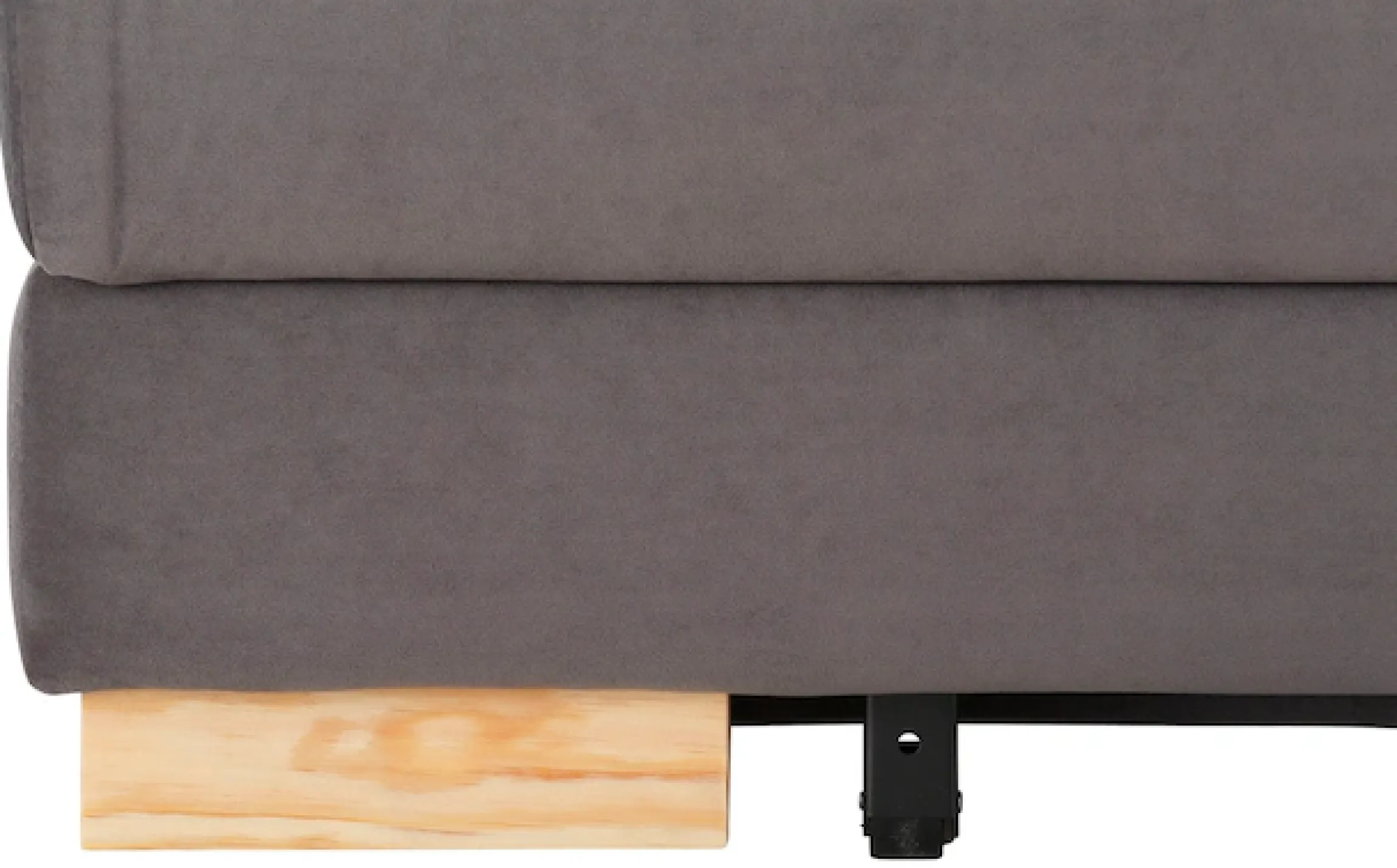 OTTO home Schlafsofa »Berlin, B: 202 cm, Liegefl. 158x200 cm, Boxspring-Dauerschlafsofa« Schlaffunktion, Bettkasten & 2 Zierkissen, Gästebett