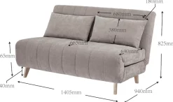 OTTO home Schlafsofa »FANNSEY 140 cm -2-Sitzer, verstellbare Rückenlehne« Verstellbare Rückenlehne und Sofa mit Bettfunktion