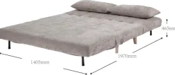 OTTO home Schlafsofa »FANNSEY 140 cm -2-Sitzer, verstellbare Rückenlehne« Verstellbare Rückenlehne und Sofa mit Bettfunktion