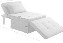 OTTO home Schlafsofa »Finn, Schlafsessel, Schlafhocker, Multifunktional« wandelbar, inkl. Kissen, 2 Größen, Trendbezüge Cord und Strukturstoff