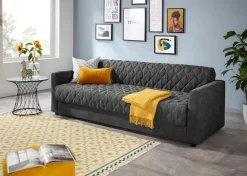 OTTO home Schlafsofa »Kelly« Topper inklusive; mit Federkern, Bezug ist abnehmbar