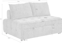 OTTO home Schlafsofa »Kuno, B:140cm, Gästebett, Multifunktional« 2-Sitzer, mit 2-fach Sitztiefenverstellung, Liegefläche 135x195cm