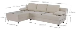 OTTO home Schlafsofa mit Bettfunktion & Bettkasten