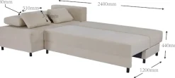 OTTO home Schlafsofa mit Bettfunktion & Bettkasten