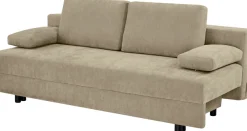 OTTO home Schlafsofa »ONNIKO, Breite: 192 cm, Liegefläche 121x192 cm, Feinstruktur-Bezug« mit Bettfunktion & Bettkasten