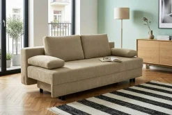 OTTO home Schlafsofa »ONNIKO, Breite: 192 cm, Liegefläche 121x192 cm, Feinstruktur-Bezug« mit Bettfunktion & Bettkasten