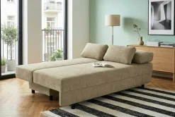 OTTO home Schlafsofa »ONNIKO, Breite: 192 cm, Liegefläche 121x192 cm, Feinstruktur-Bezug« mit Bettfunktion & Bettkasten