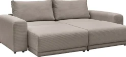 OTTO home Schlafsofa »PHEELIX Cord, mit 3 Funktionen« Elemente einzeln oder gleichzeitig ausziehbar, bequemer Sitzkomfort