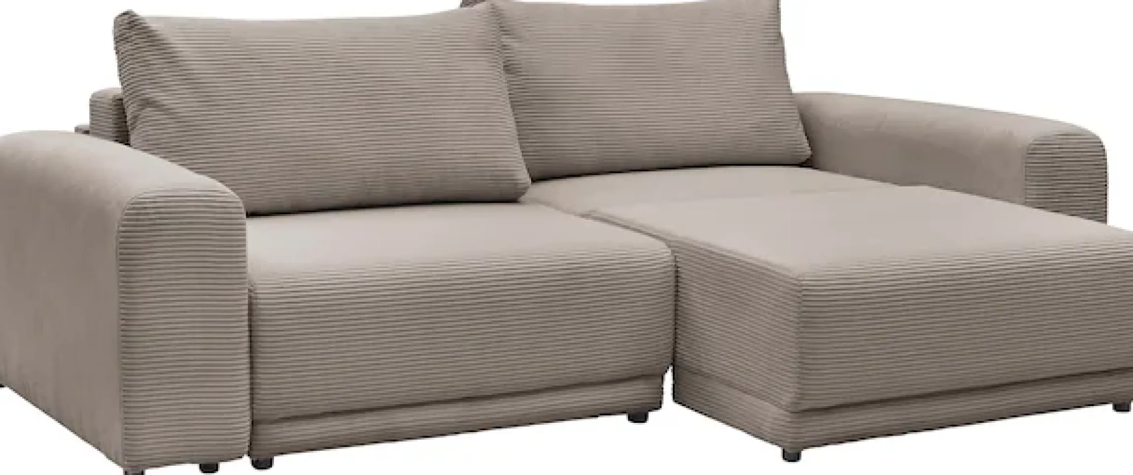 OTTO home Schlafsofa »PHEELIX Cord, mit 3 Funktionen« Elemente einzeln oder gleichzeitig ausziehbar, bequemer Sitzkomfort