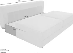 OTTO home Schlafsofa »Simonton 3-Sitzer, Breite 202 cm« Liegefläche 202x146 cm, inkl. Bettkasten, weicher Struktur-Stoff