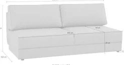 OTTO home Schlafsofa »Simonton 3-Sitzer, Breite 202 cm« Liegefläche 202x146 cm, inkl. Bettkasten, weicher Struktur-Stoff
