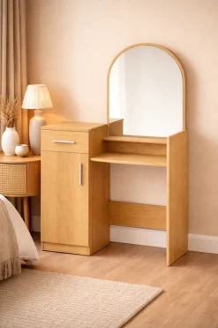 OTTO home Schminktisch »Trympo 1, Kosmetiktisch, Frisiertisch, Schminkkommode, Toilettentisch« Schminktisch mit Spiegel und Stauraum (1 Schublade, 1 Tür)